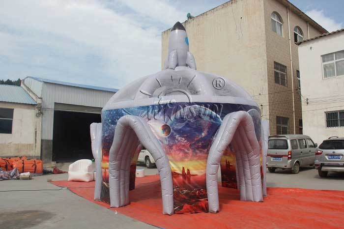 Inflatable Spider Tent Outer Space Rocket Themed For Hiring / Advertising