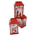 anti rust 140*140*245mm metal Christmas Hurricane Lamp Windproof For Decoration