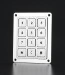 Factory supply 3X4 matrix higher quality aluminum keypad piezo keypad with 12
