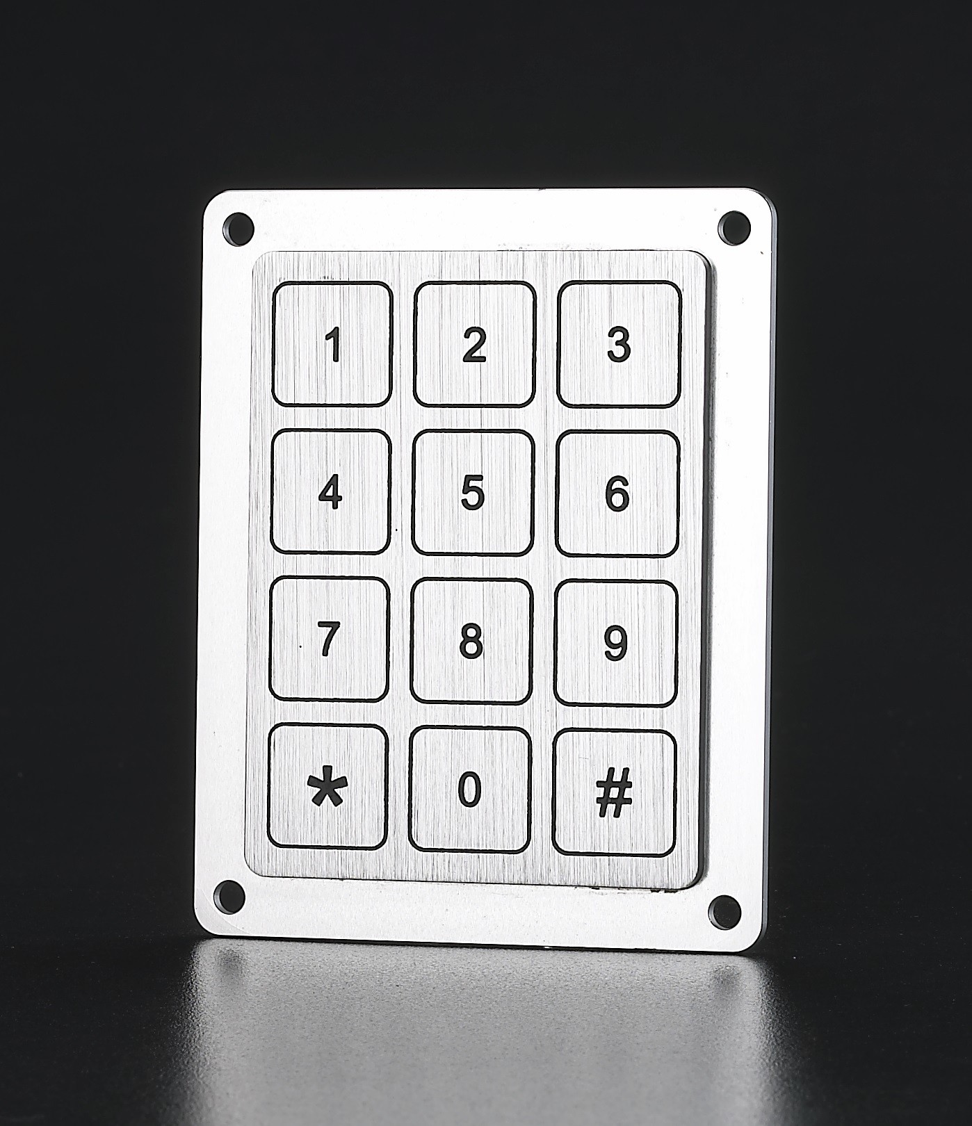 Factory supply IP68 aluminum metal piezo keypad with 16 flat keys