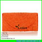 2016 fashion natural wheat straw clutch bag handmade straw handbags