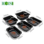 Customized Disposable Plastic Meat Packaging Trays Fresh Lock Black