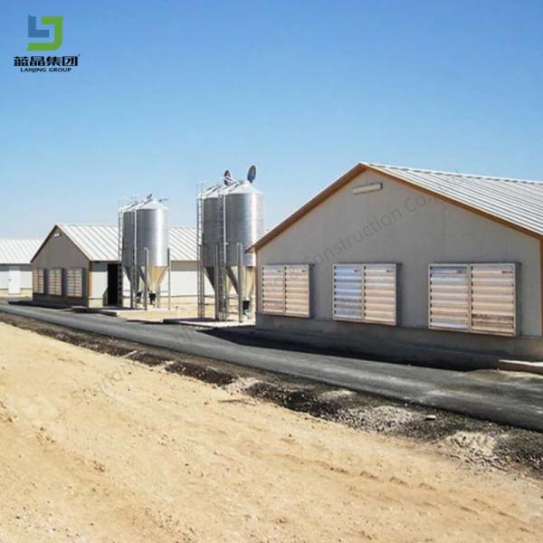 Cheap Customized Prefabricated Steel Construction Structure Pig Poultry Farm Broiler Prefab Layer Chicken House Full Set Equipment for sale