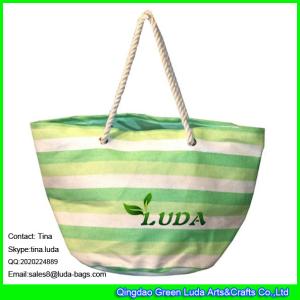 Quality LUDA women tote bag fashoin striped paper straw beach bag wholesale