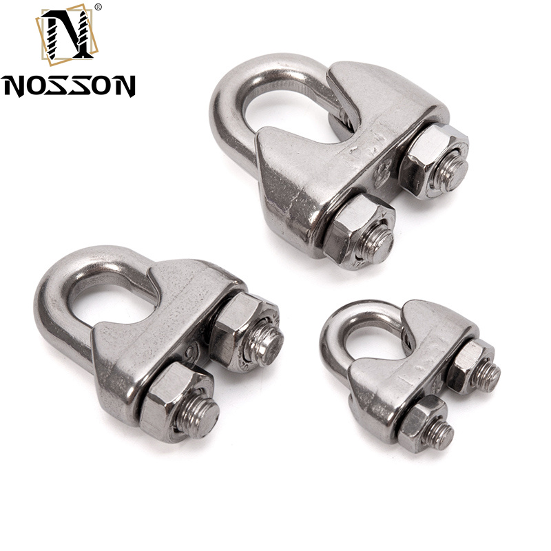 Customized Support for Heavy Industry Rigging JIS Standard Double Pipe Clamps Galvanized Malleable Wire Rope Cable Clip