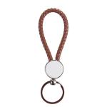 Sublimation Metal Keychain With Woven Rope Blank Bag Pendant Keyring