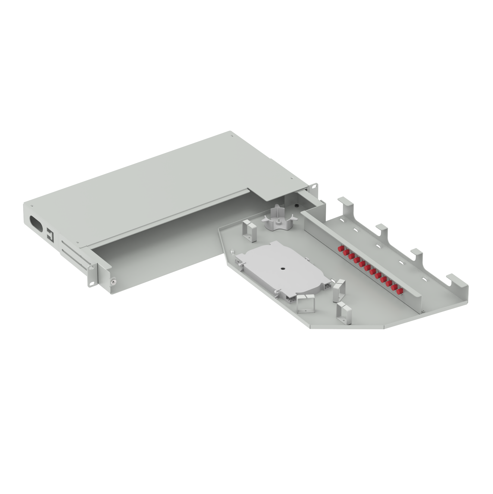 12 Cores Optical Distribution Frame UPC Type Swing Patch Panel 19 Inch for FTTX 5