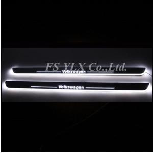 Quality VW LED moving door scuff courtesy light led door sill plate lights for VW CC golf tiguan wholesale