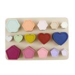 Baby Toddler Silicone Puzzle Non Toxic With Star Heart Flower Shape