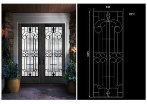 Quality OEM High Level Sound Insulation Inlaid Door Glass for Building Decorative Art Glass wholesale