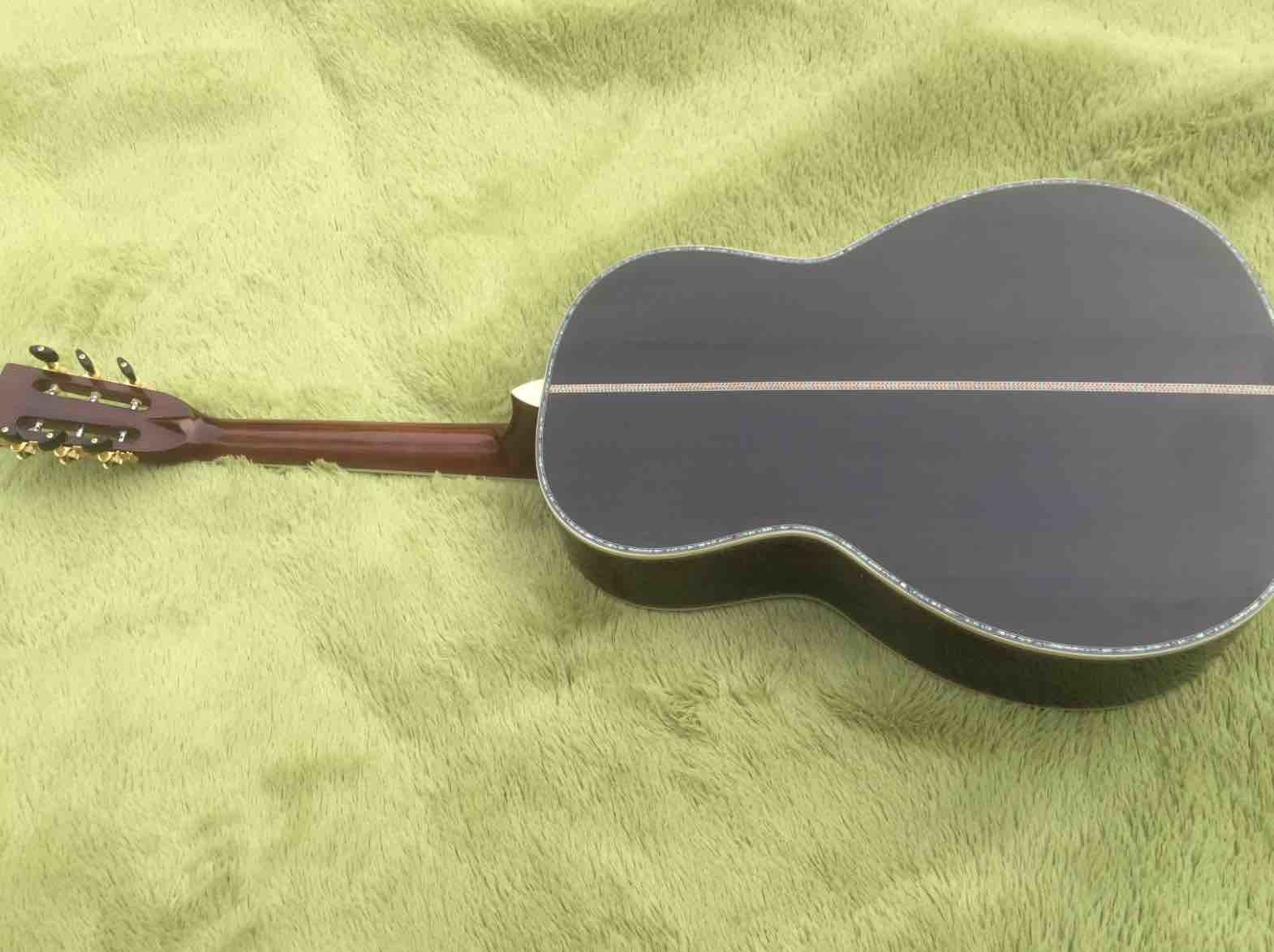Factory custom 39 inches ooo45c style acoustic Guitar Ebony fingerboard Real abalone solid Guitar
