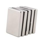 Bright Silver N35 Grade Neodymium Block Magnet 20x20x5mm