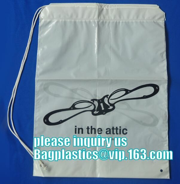Biodegradable drawstring laundry poly bag with printing,Logo Printed Poly Drawstring Hotel/Travel Laundry Plastic bag