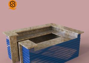 Quality Marble Artificial Stone Solid Surface Bar Counter Blue Led Bar Counters wholesale