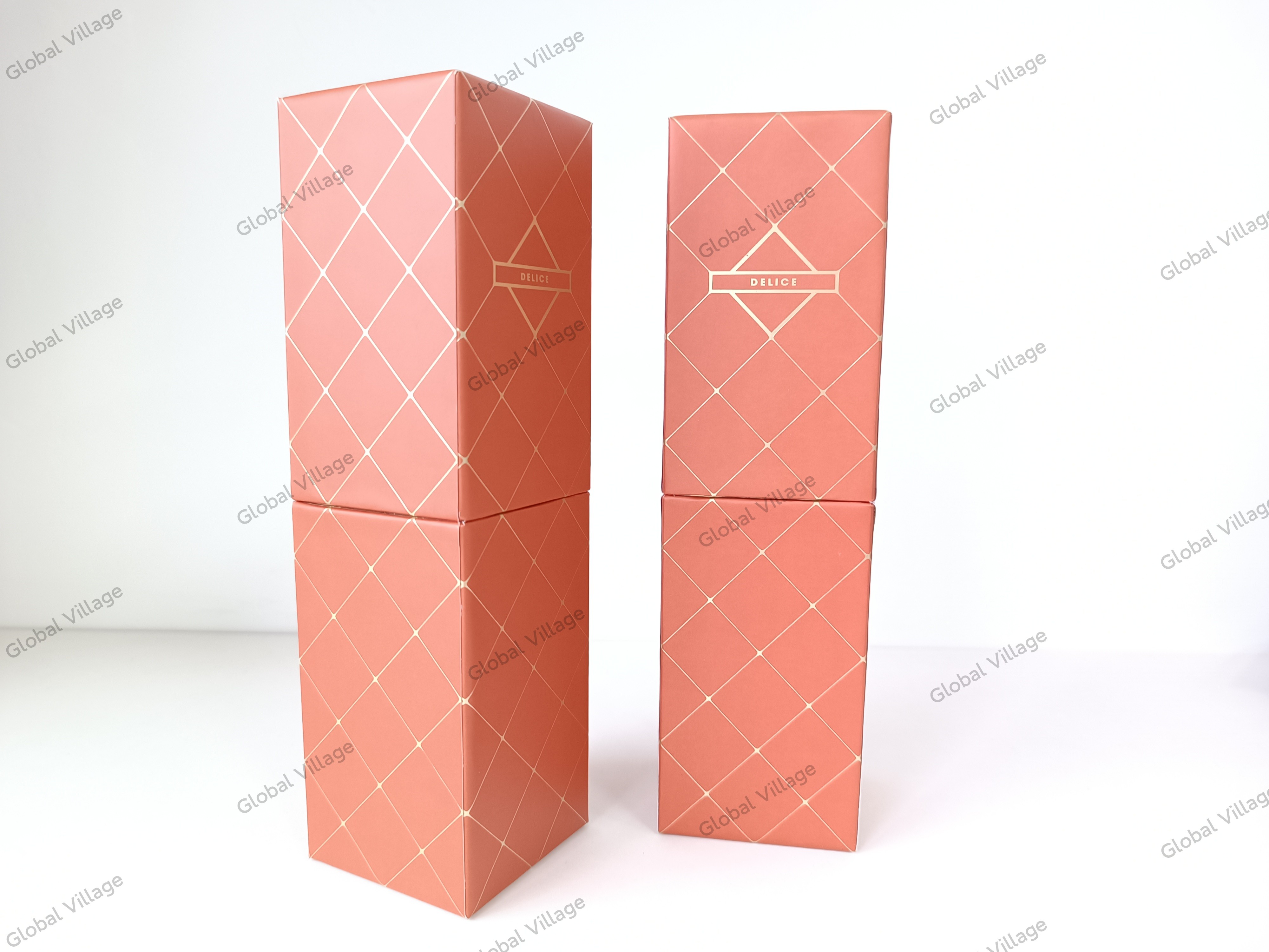 Recyclable Rectangular Cosmetic Paper Tube Orange For Gift