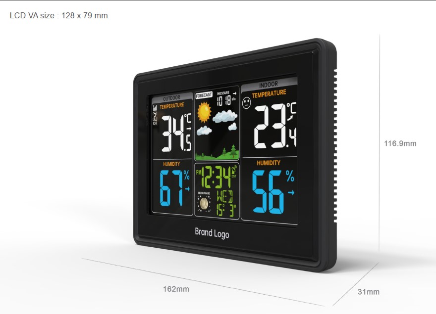 RCC Time Wireless Weather Station with Thermometer Humidity and Customized Support OEM