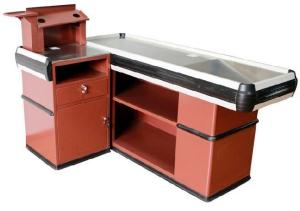 Quality OEM Metal Supermarket Checkout Counter , Shop Cash Counter Without Belt wholesale