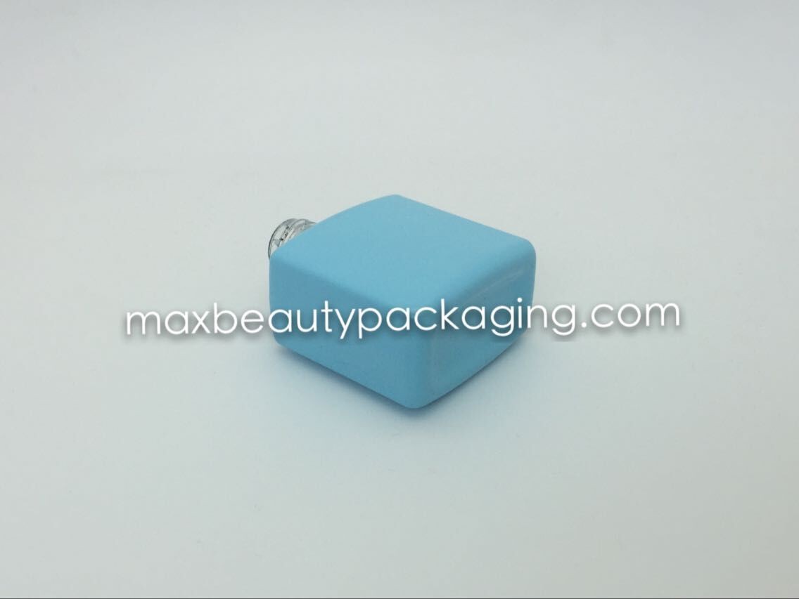 thick and strong powder coating gel bottle square shape uv blue color coating gel bottle environment friendly