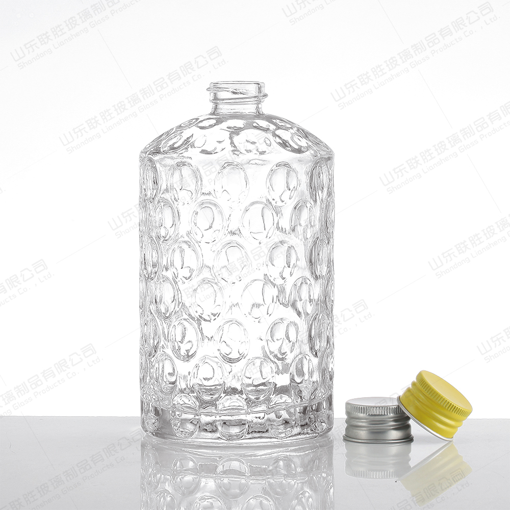 Customized Color 500ml Clear Glass Decanter Wine Bottle for Wine Tasting Vacations