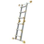 Outdoor Aluminum Telescopic Ladder 4x3 Corrosion Resistant Long Life Span