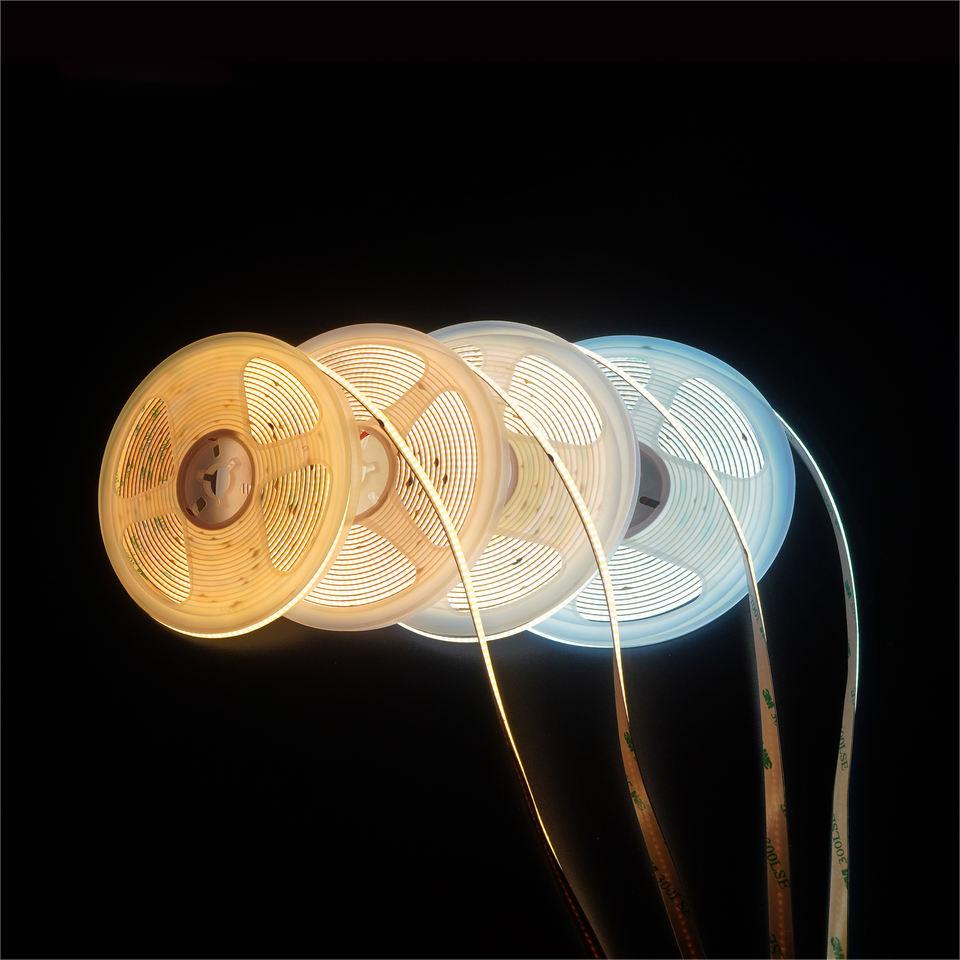 10m/roll Double Lines 600leds 12v 24v Ra80 12mm Flexible COB Led Flexible Strip Light