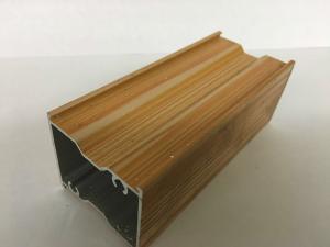 Quality Wood Finish Aluminium Profiles , Hardness And Impact Resistance Of The Film wholesale