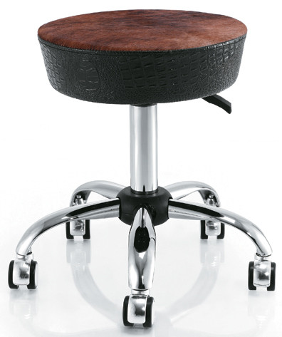 Professional Customrized Round Bar Stools Portable With Backrest , 43cm Min Height