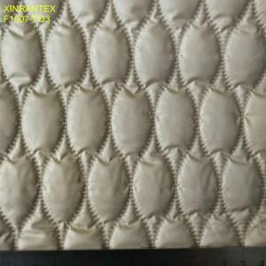 Quality F6059 ultrasonic embossing laminating 100% polyester termo qualiting fabric for winter heavy downcoat wholesale