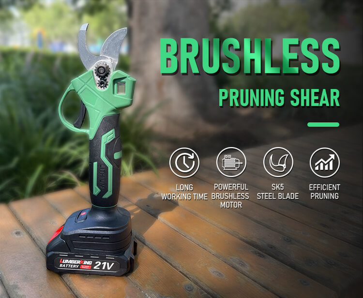 21V Battery Powered Pruner Cordless SK5 Blades Pruning Shear With LCD Display