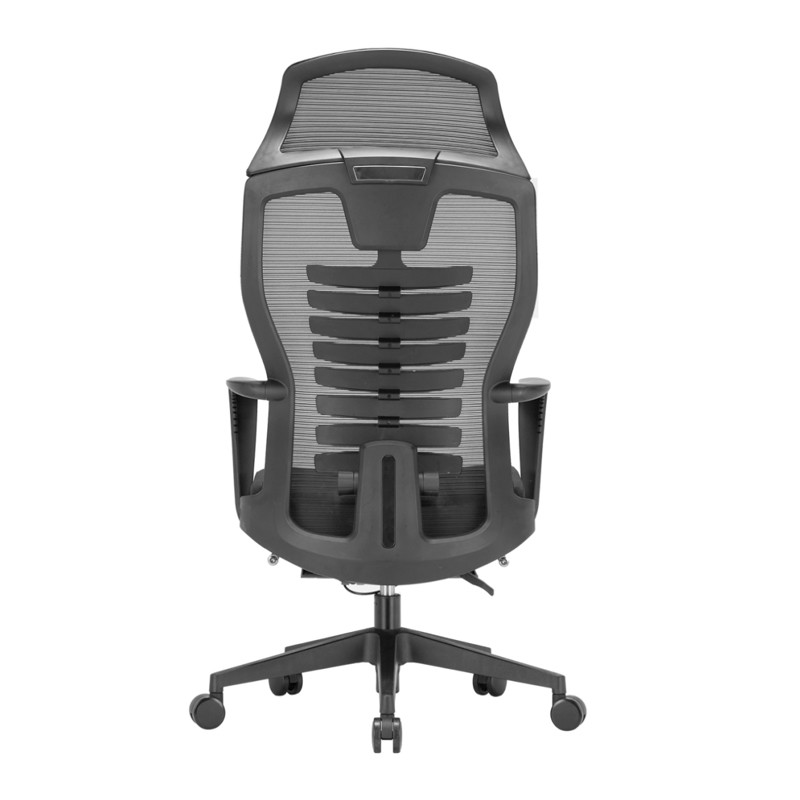 Modern Executive Mesh Office Chair with Fixed Headrest and High Back