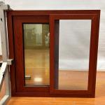 Aluminum Sliding Window for Bathroom woodgrain color