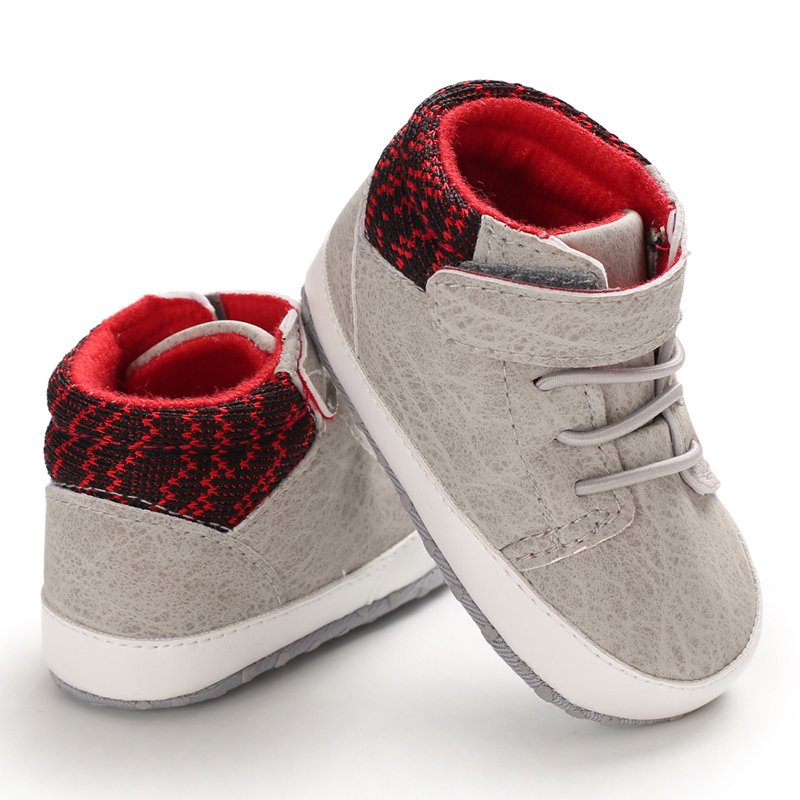New fashion PU Leather soft sole Casual sport Outdoor toddler baby leather boots
