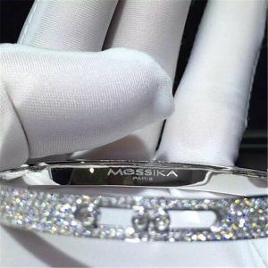 Quality Luxury jewelry Mk Drill 3 full drill sliding bracelets 18k white gold yellow gold rose gold diamond bracelet wholesale