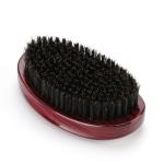 Personalized Wooden Handle Wave Brush Red Curved Palmed Medium Bristle Hair