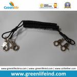 Retracted Black Short Length Coiled Tool Coiled Lanyard