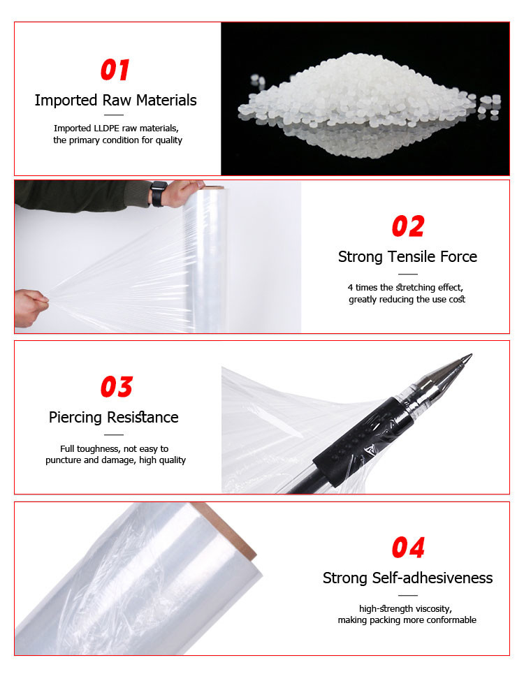High Temperature Resistant PVDC Cling Film Food Grade Household Commercial Large Roll Sliding Knife Cutter Box