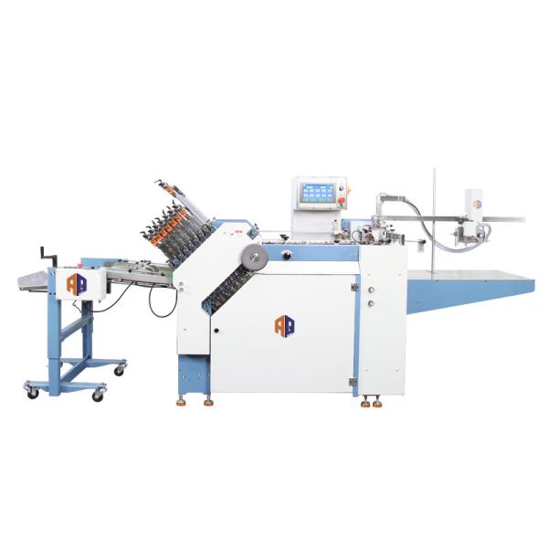 480mm Width Pharmaceutical Leaflet Folding Machine 16 Buckle Plate Belt Driving