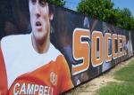 Anti Rusted Construction Fence Banners Backdrop 4 Sewing Lines Vivid Image