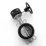 ISO 9001 Standard Worm Gear Operated Rubber Seal Wafer Butterfly Valve for Sea