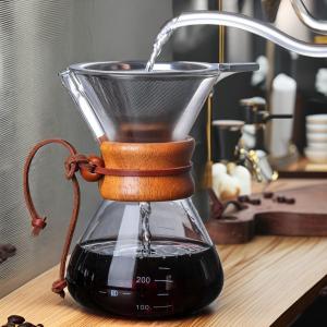 Quality Classic Style Sharepot for Coffee Making 400ml 600ml 800ml Glass Pour over Drip Pot wholesale