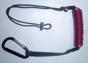 Quality Elastic coiled dog leash with fabric strap and carabiner safety anti-lost cord ropes wholesale