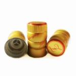 32.5x53mm Johnnie Walker Whisky Bottle Caps Custom Made Gold Plastic Aluminum