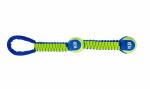 Nylon TPR Dog Tough Chew Toys Tennis With Rubber Handle Eco Friendly