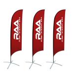 Red Flag Pole Advertising Banners Roadside Advertising Flags Custom Size