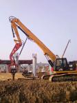 Excavator Mounted Sheet Pile Driver Long Reach Arm , Excavator Pile Boom Arm