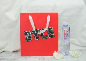 Quality Cardboard Paper Eco Friendly Gift Bag Red And White Color With Logo wholesale