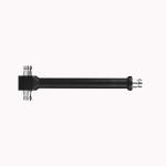 698-2700MHz Black Round N Female 2 Way RF Power Divider Splitter