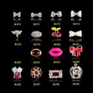 Quality Hot NEW Wholesale Alloy Jewelry 3D Nail Art Jewelry Nail rhinestones Sticker Supplier Number ML870-889 wholesale