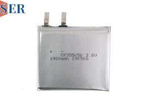 Quality 3.0V 1900mAh Ultra Thin Battery CP355050 Soft Packing Lithium Manganese Dioxide Pouch Battery wholesale