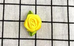 Quality Yellow Handmade Flower Ribbon Perfect For Embellish Hand Made Cards wholesale